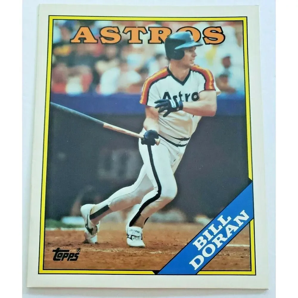 1988 Topps Bill‎ Doran Baseball Duo-Tang School Paper Pocket Folder New